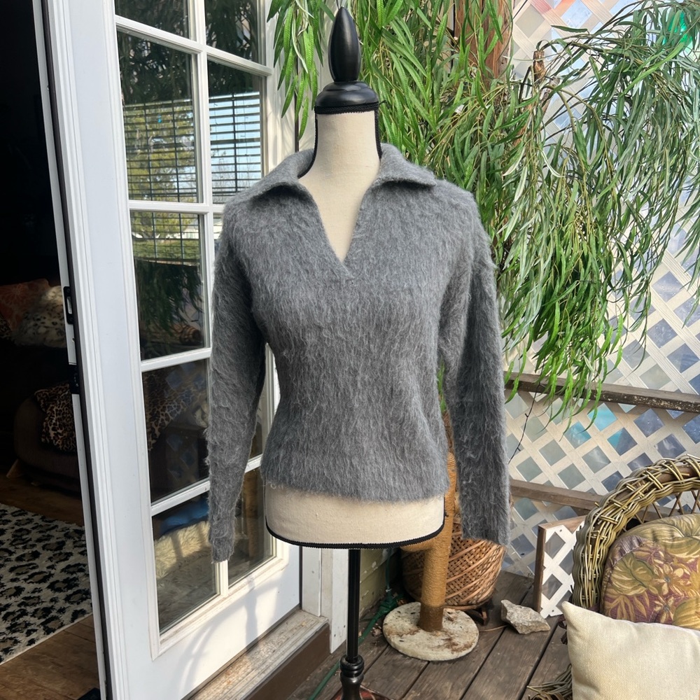 Madewell Woman’s brushed Alpaca wool collared sweater size XXS